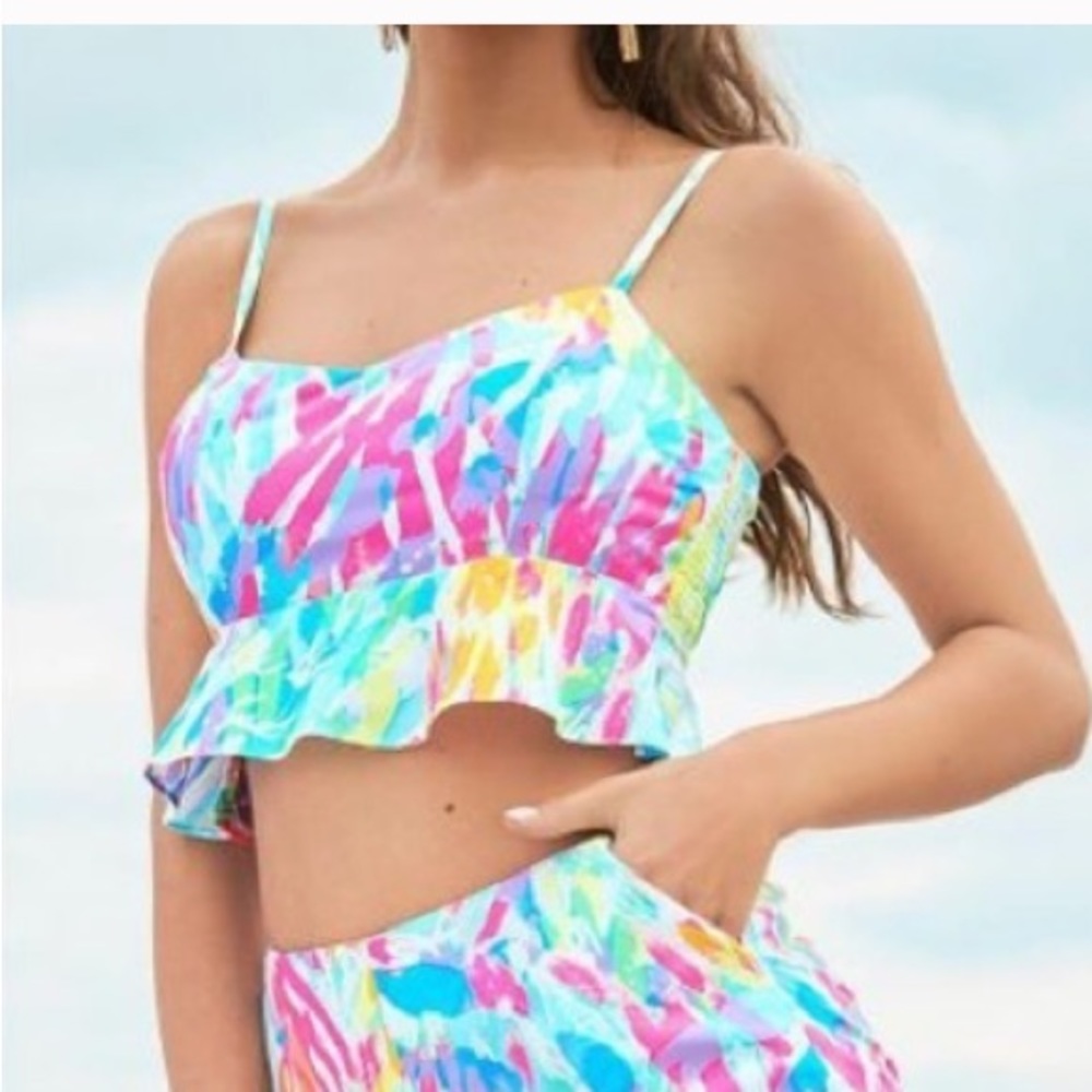 Lilly Pulitzer Linnea Top in Sparkling Sands Sz 0